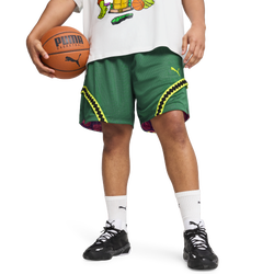 Men Shorts - Puma HOOPS x TMNT Reversible Basketball Shorts - Vine