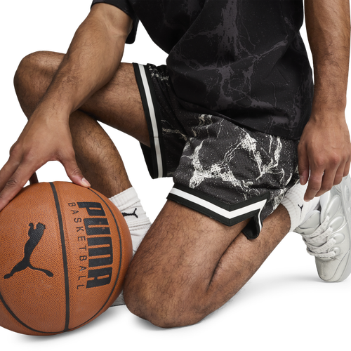 Puma HOOPS x LA FRANCE Chrome Basketball Shorts Image 5 of 7. Tap to open photo gallery.