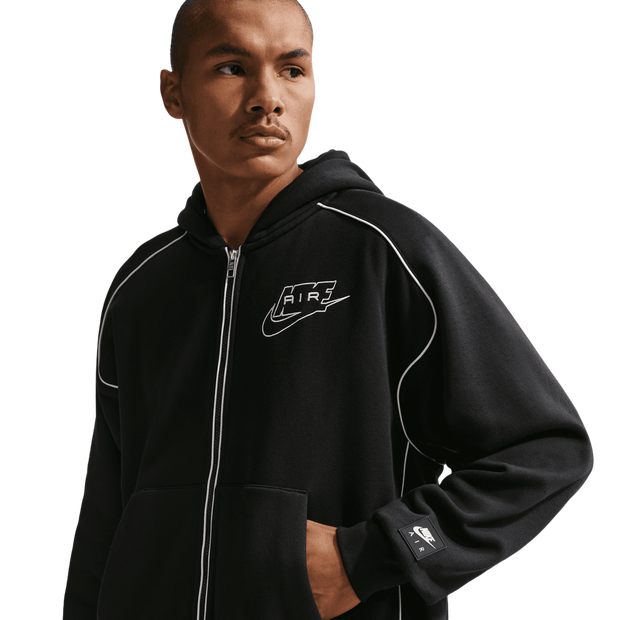 Nike Fleece Herren Kapuzenpullover - Schwarz - Größe Xl - Baumwoll-Jersey