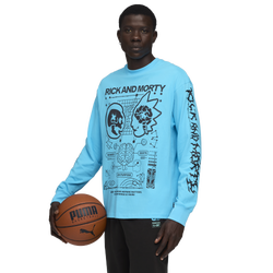 Men T-Shirts - Puma MB.01 Rick and Morty T-Shirt - Bright Aqua