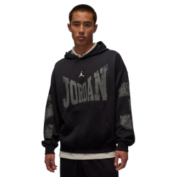 Men Hoodies - Jordan Brooklyn Fleece Hoodie - Black-Sail