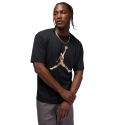 Men T-Shirts - Jordan Realtree Jumpman - Black-Sail