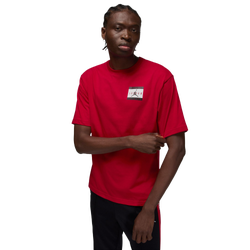 Men T-Shirts - Jordan Brand Authentic T-Shirt - Gym Red-Black