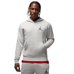 Men Hoodies - Jordan Jumpman Fleece Pullover Hoodie - Grey Heather-Grey Heather