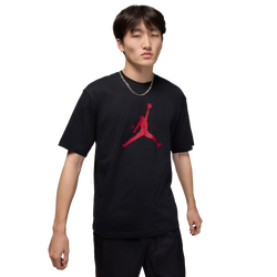 Men T-Shirts - Jordan Jumpman Tee - Black-Gym Red