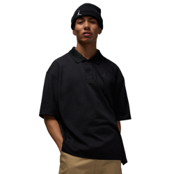 Men Polos - Jordan Brooklyn Polo Top - Black-Iron Grey