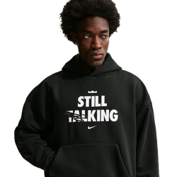 Men Hoodies - Nike Therma-FIT Brushed Pullover LBJ Basketball Hoodie - Black