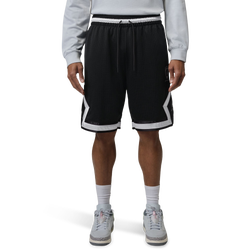 Men Shorts - Jordan Brooklyn Diamond Mesh Short - Black-(Metallic Silver)