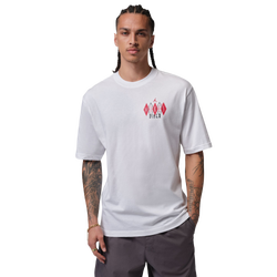 Men T-Shirts - Jordan Diner Gfx Tee - White-Black-(University Red)
