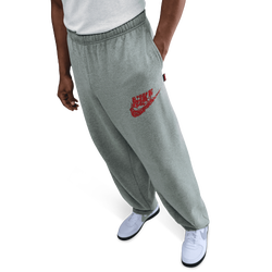 Men Pants - Nike Stranger Things 5 Fleece Oversize Pant Vecna - Dk Grey Heather-Lt Smoke Grey