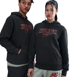 Men Hoodies - Nike x Stranger Things Pullover Hoodie - Black-Black