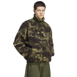 Men Sweatshirts - adidas Camo Polar Fleece - Olive Strata