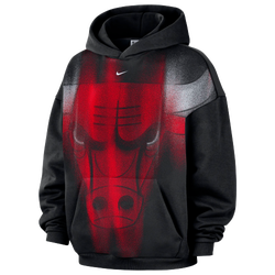 Men Hoodies - Nike Chicago Basketball Hoodie - Black-White