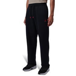 Men Pants - Jordan Brooklyn Fleece Pants - Black-(University Red)