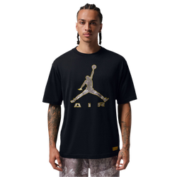 Men T-Shirts - Jordan Brooklyn Real Tree Tee - Black-Black