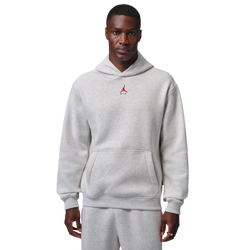 Men Hoodies - Jordan Brooklyn Fleece Hoodie - Neutral Grey-Htr-(University Red)