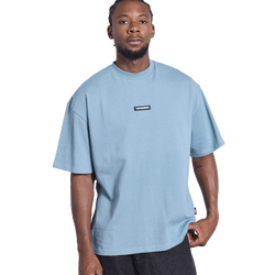 Men T-Shirts - WNDRR On Text Heavy Weight Tee - Dusk Blue-Dusk Blue