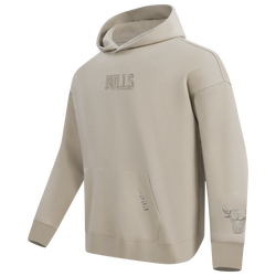 Men Hoodies - Pro Standard Wingspan Chicago Bulls Drop Shoulder Hoody - Taupe-Taupe