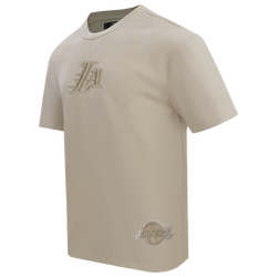 Men T-Shirts - Pro Standard Wingspan La Lakers Drop Shoulder Tee - Taupe-Taupe