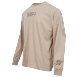 Men T-Shirts - Pro Standard Wingspan Oklahoma City Thunder Drop Shoulder Long Sleeve Tee - Taupe-Taupe