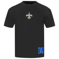 Men T-Shirts - Pro Standard Wingspan New Orleans Saints Drop Shoulder Tee - Black-Black