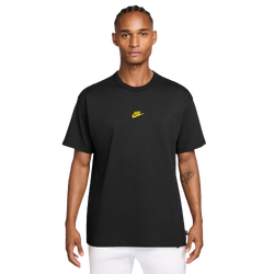 Men T-Shirts - Nike Premium Essentials Tee - Black-Chrome Yellow