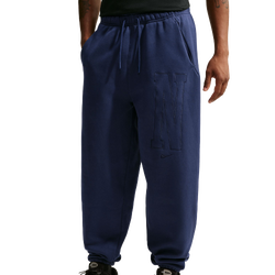 Men Pants - Nike Solo Fleece Pants - Navy-Navy