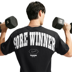 Men T-Shirts - Nike Training 'Sore Winner' Tee - Black-White