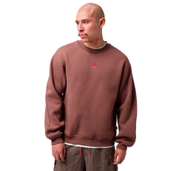 Men Sweatshirts - Jordan Brooklyn Fleece Sweatshirt - Fauna Brown-University Red