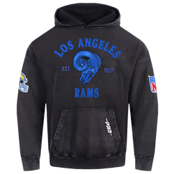 Men Hoodies - Pro Standard LA Rams Wash French Terry Hoodie - Black-Black