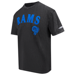 Men T-Shirts - Pro Standard LA Rams Wash Tee - Black-Black