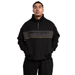 Men Sweatshirts - WNDRR Maison 1/4 Zip Sweat - Black