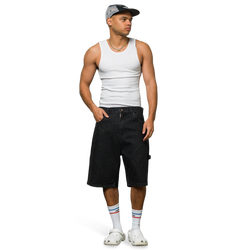 Men Shorts - WNDRR Booster Denim Short - Washed Black