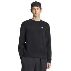 Men Sweatshirts - adidas Trefoil Essentials Knit Sweater - Black
