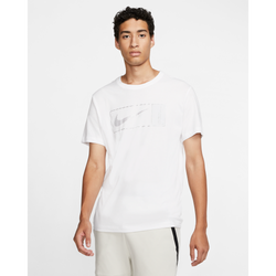 Men T-Shirts - Nike Reflective Swoosh - White-Silver-White
