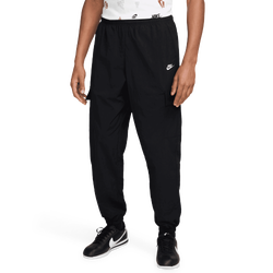 Men Pants - Nike Club Woven Cargo Pants - Black-Black