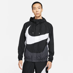Men Jackets - Nike Swoosh - Black-Anthracite-White