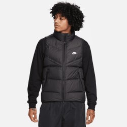 Men Jackets - Nike Storm-FIT Wind Runner Vest - Black-Black-Sail