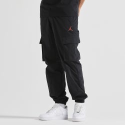 Men Pants - Jordan Flight MVP Woven Pants - Black-Dune Red