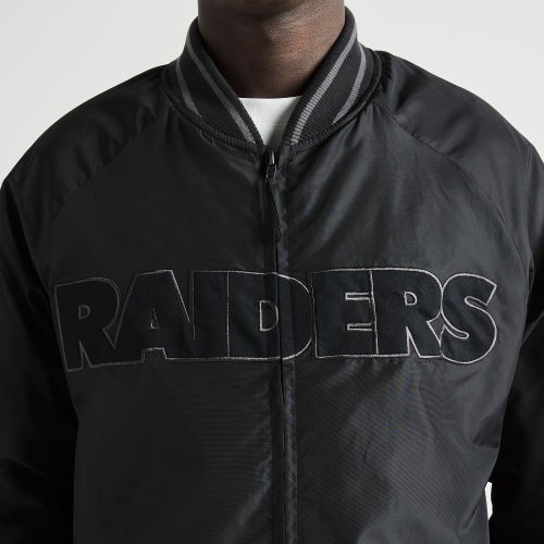Majestic NFL Tonal Nylon Varsity Jacket Las Vegas Raiders Image 3 of 6. Tap to open photo gallery.