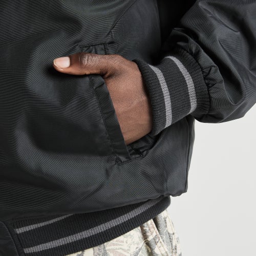 Majestic NFL Tonal Nylon Varsity Jacket Las Vegas Raiders Image 5 of 6. Tap to open photo gallery.