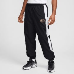 Men Pants - Nike Swoosh Air Woven Track Pants - Black-Metallic Gold