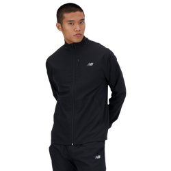 Men Jackets - New Balance Stretch Woven Jacket - Black-Black