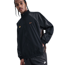 Men Track Tops - Nike Sportswear Tuned Hooded Full Zip - Black-Dark Grey Heather