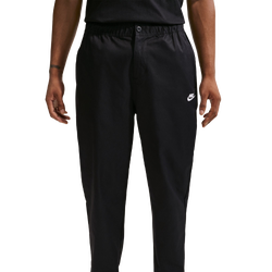 Men Pants - Nike Club Woven Taper Pant - Black-(White)