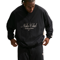 Men Jackets - Nike Club Half Zip Jacket - Black-Sanddrift