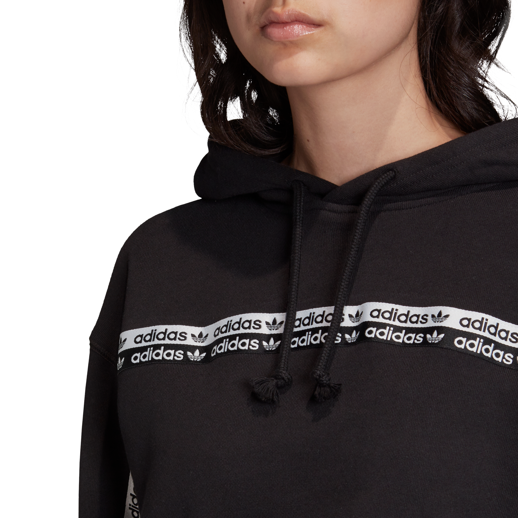 womens adidas tape hoodie