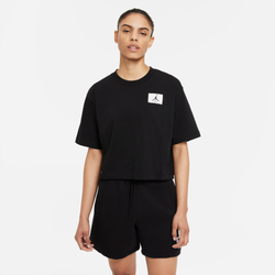 Women T-Shirts - Jordan Jumpman Shortsleeve - Black-(Gym Red)