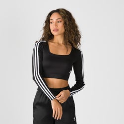 Women T-Shirts - adidas Originals Longsleeve - Black-Black