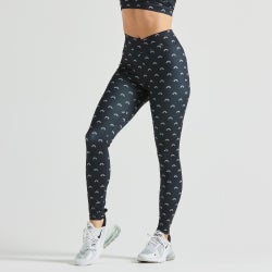 Women Leggings - Cozi Cross Front Legging - Ultra Black-Ultra Black